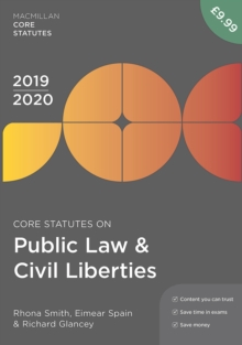 Image for Core Statutes On Public Law & Civil Liberties 2019-20