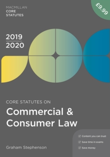 Image for Core Statutes on Commercial & Consumer Law 2019-20