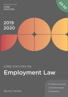 Image for Core Statutes on Employment Law 2019-20