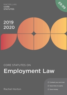 Image for Core Statutes On Employment Law 2019-20