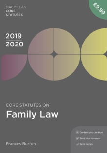 Image for Core Statutes on Family Law 2019-20