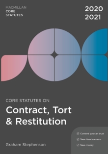 Image for Core statutes on contract, tort and restitution
