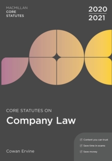 Image for Core statutes on company law 2020-21