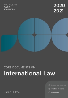 Image for Core documents on international law 2020-21