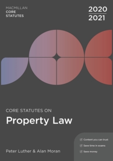 Image for Core statutes on property law 2020-21