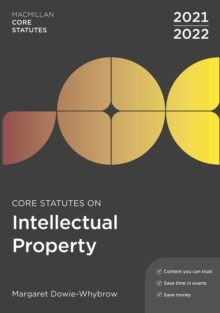 Image for Core Statutes on Intellectual Property 2021-22