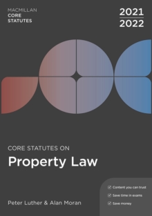 Image for Core Statutes on Property Law 2021-22