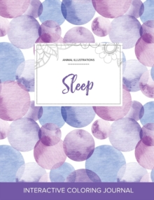 Image for Adult Coloring Journal : Sleep (Animal Illustrations, Purple Bubbles)