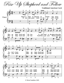 Image for Rise Up Shepherd and Follow - Easy Piano Sheet Music