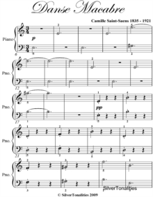 Image for Danse Macabre Easy Piano Sheet Music In Aminor