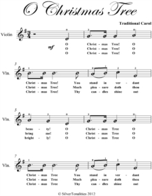 Image for O Christmas Tree - Easy Violin Sheet Music