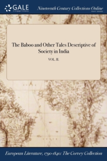 Image for The Baboo and Other Tales Descriptive of Society in India; VOL. II.