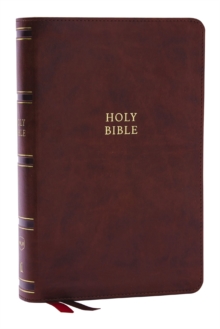 Image for NKJV, Single-Column Reference Bible, Verse-by-verse, Brown Leathersoft, Red Letter, Comfort Print
