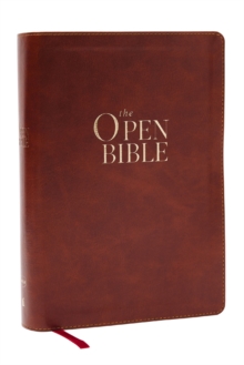 Image for The Open Bible: Read and Discover the Bible for Yourself (NKJV Brown Leathersoft, Red Letter, Comfort Print)