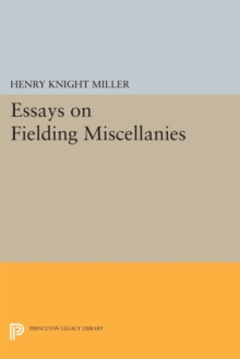 Image for Essays on Fielding Miscellanies