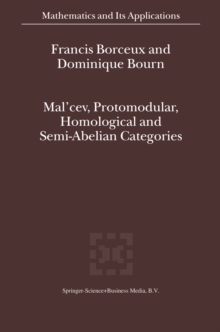 Image for Mal'cev, protomodular, homological and semi-abelian categories