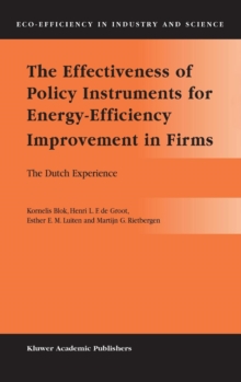 Image for The Effectiveness of Policy Instruments for Energy-Efficiency Improvement in Firms