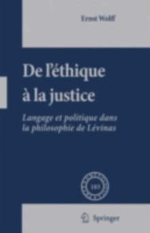 Image for De L'Ethique A La Justice