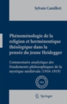Image for Phenomenologie de la religion et hermeneutique theologique dans la pensee du jeune Heidegger.