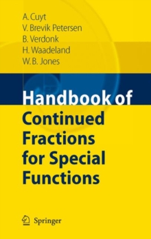 Image for Handbook of Continued Fractions for Special Functions