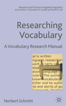 Image for Researching vocabulary  : a vocabulary research manual