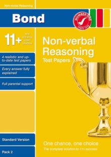 Image for Bond 11+ test papers  : non-verbal reasoningPack 2,: Standard version