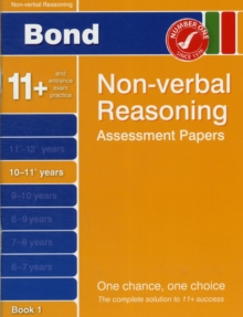 Image for Bond Non-Verbal Reasoning Assessment Papers 10-11+ Years Book 1
