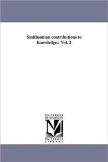 Image for Smithsonian contributions to knowledge.