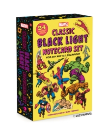 Image for Marvel Classic Black Light Notecard Set: 24 Oversized Cards + Envelopes for Any and All Occasions