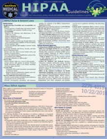 Image for HIPAA Guidelines: a QuickStudy Laminated Reference Guide