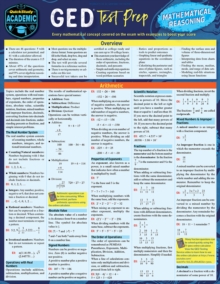 Image for GED Test Prep - Mathematical Reasoning: a QuickStudy Laminated Reference Guide
