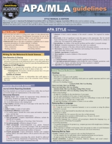 Image for APA/MLA Guidelines - 7th/9th Editions Style Reference for Writing: a QuickStudy Digital Guide