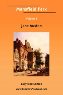 Image for Mansfield Park Volume I [EasyRead Edition]