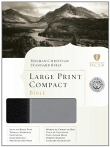 Image for HCSB Large Print Compact Bible, Black/Gray Leathertouch