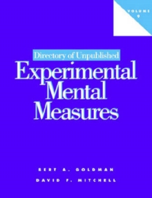 Image for Directory of unpublished experimental mental measures: Vol. 9