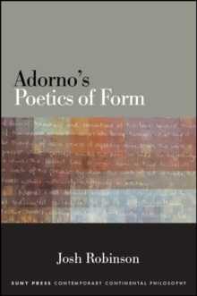 Image for Adorno's Poetics of Form