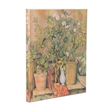 Cezanne’s Terracotta Pots and Flowers Ultra Lined Hardback Journal (Elastic Band Closure)