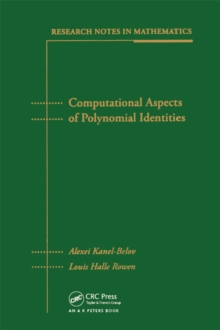 Image for Computational aspects of polynomial identities