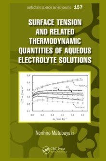 Image for Surface tension and related thermodynamic quantities of aqueous electrolyte solutions
