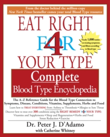 Image for Eat Right 4 Your Type The complete Blood Type Encyclopedia
