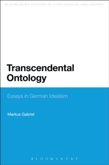 Image for Transcendental ontology: essays in German idealism