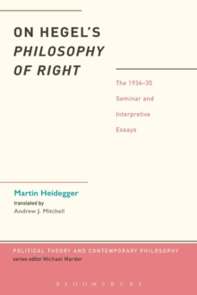 Image for On Hegel's Philosophy of right  : the 1934-35 seminar and interpretive essays