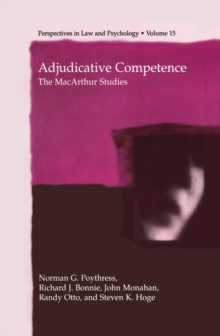 Image for Adjudicative Competence: The MacArthur Studies