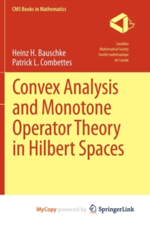 Image for Convex Analysis and Monotone Operator Theory in Hilbert Spaces