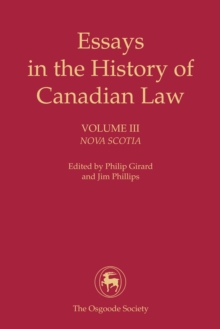 Essays in the History of Canadian Law