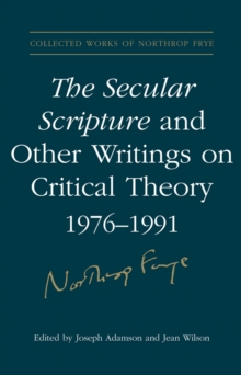 Image for Secular Scripture and Other Writings on Critical Theory, 1976-1991