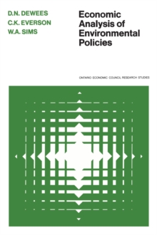Image for Economic Analysis of Environmental Policies