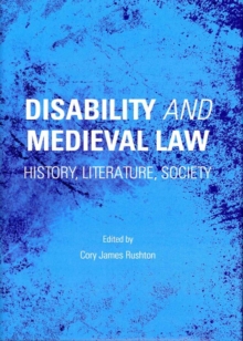 Image for Disability and Medieval Law