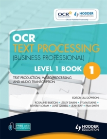 Image for OCR text processing (business professional)Level 1 Book 1,: Text production, word processing and audio transcription