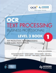 Image for OCR text processing (business professional)Book 1,: Level 3